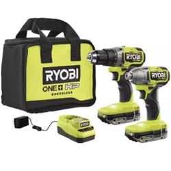ONE+ HP 18V Brushless Cordless Combo Kit w/ 1/2 in. Drill, 1/4 in. Impact Driver (2) 2.0 Ah Batteries, Charger and Bag