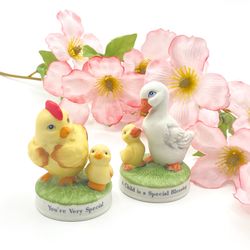 Duck and Chick Figurines