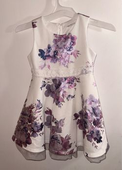 Girls 3T Purple Flower Dress