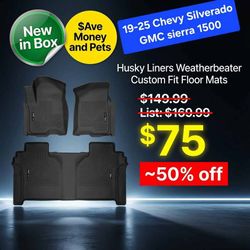 New Husky Liners Weatherbeater Floor Mats - Chevy Silverado GMC Sierra 2019-2025