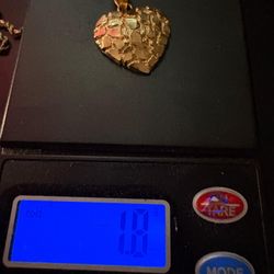 14k Gold Heart Pendant 
