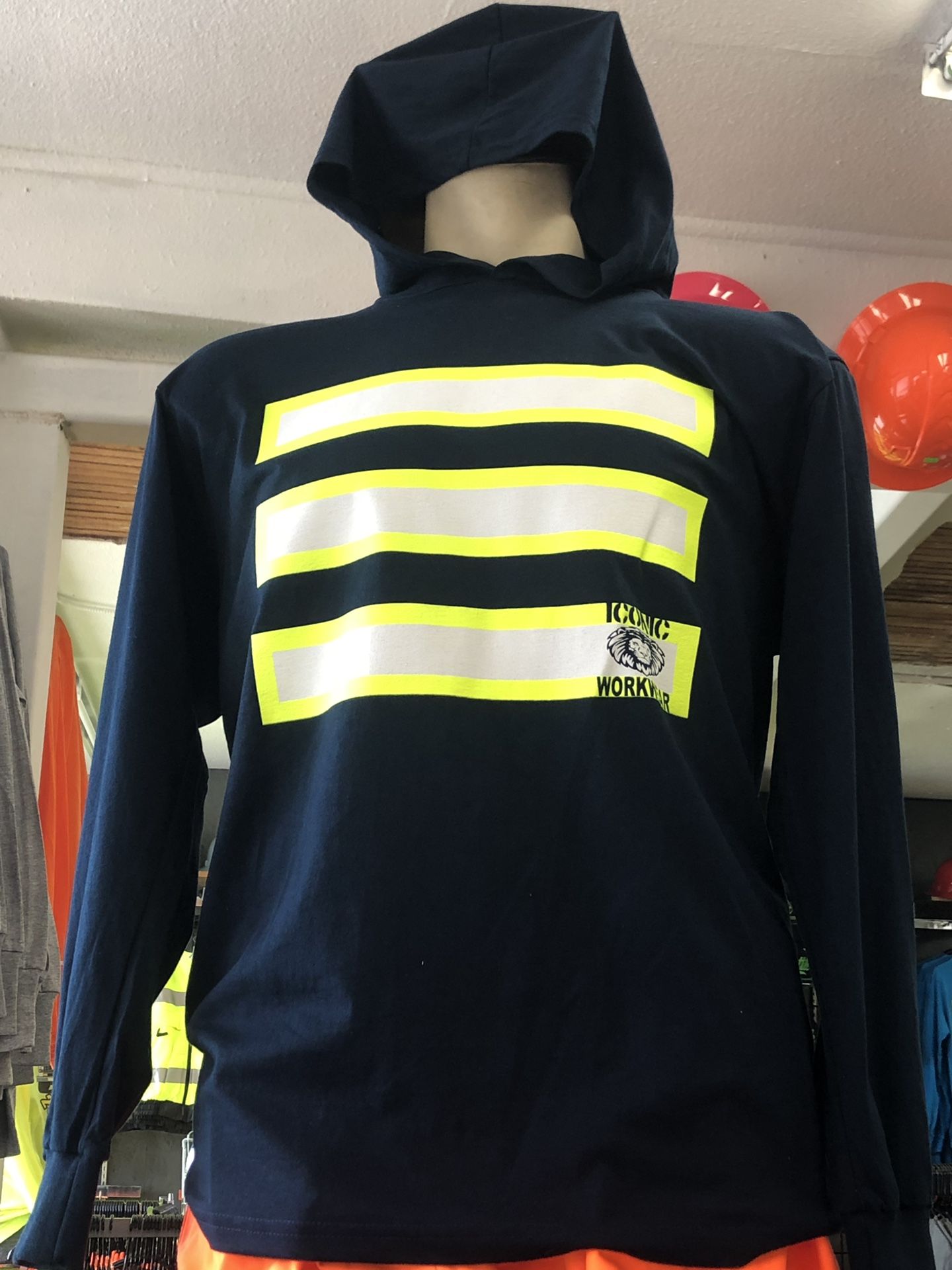 High Viz Long Sleeve With Hoodie