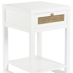 Side Table With Drawer (white)
