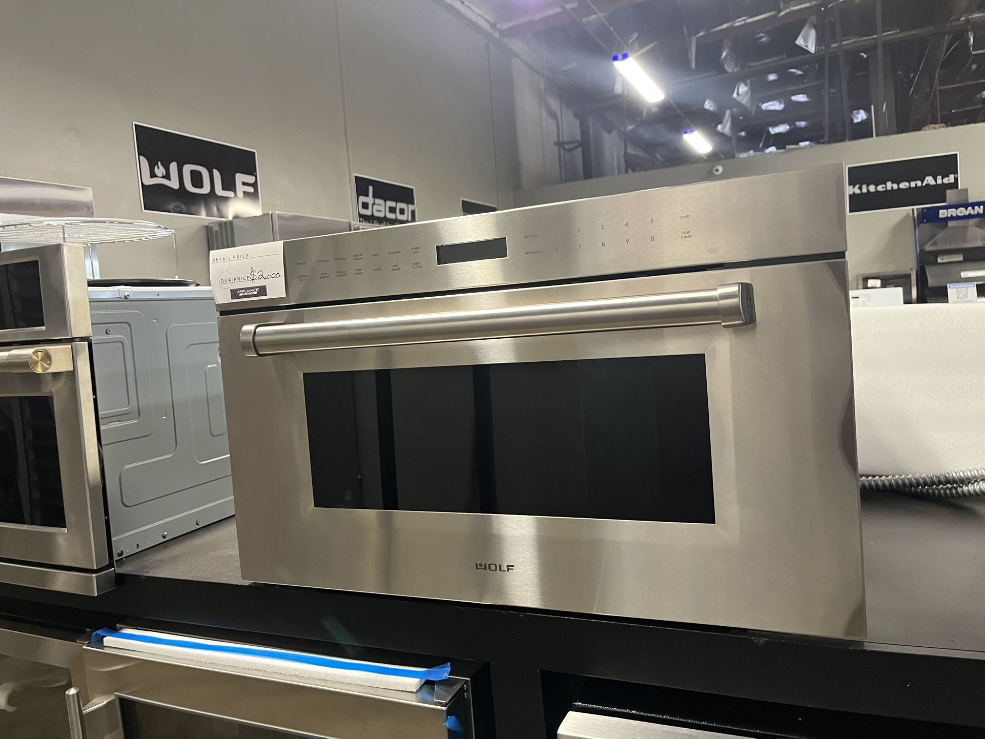 WOLF DROP DOWN MICROWAVE 30 INCH WIDE