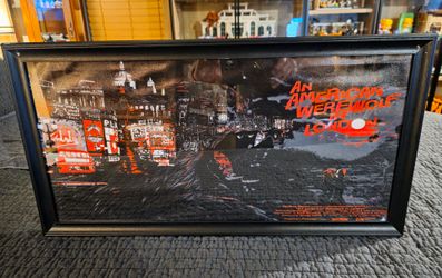 An American werewolf in London 23" x 11" canvas framed