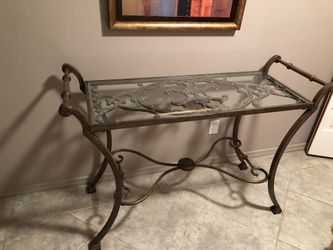 Iron & Glass Entry Table