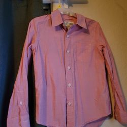 Pink Kids Button Up Collar Longsleeve