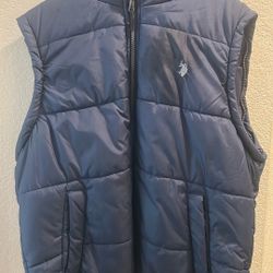 Hoodie Vest Blue  Large 