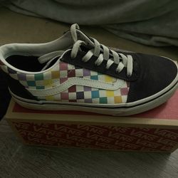 Rainbow Checkered Vans
