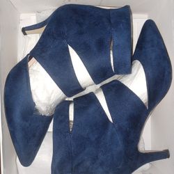 Blue Slappy Heels