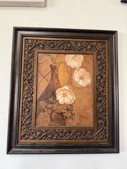 Vintage Floral Framed Wall Art