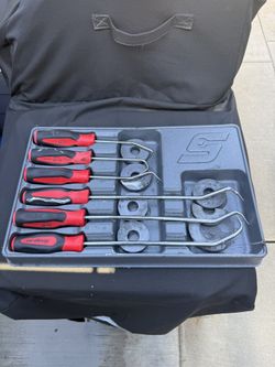 SNAP ON TOOLS USA SGRHT6BR 6 Pc Radiator Hose Pick Set  Red New Sealed +