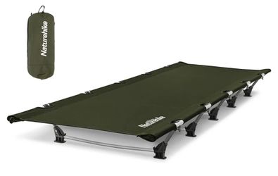 Naturehike GreenWild Camping Cot, Ultralight Folding Backpacking Cot, 60-Second Easy Set-Up, Supports 330lbs, Portable Camping Bed for Adults for Camp
