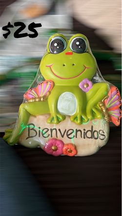 Bienvenidos Frog Welcome Figurine