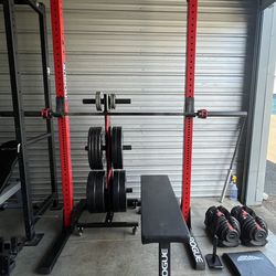 Rogue Fitness Complete Home Gym w/ Dumbbells (Delivery Available)