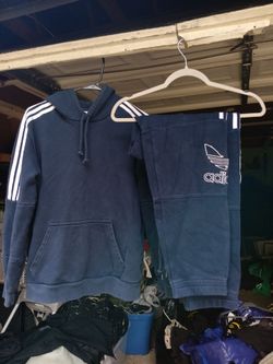 Adidas Navy Blue Hoodie and Swet Set