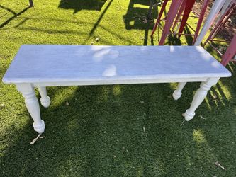 Solid Wood White Rustic Bench - Paintable