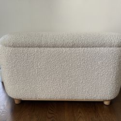 Article Maribo 32” Storage Ottoman - Ivory Bouclé