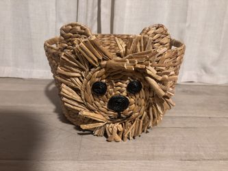 Lion Woven Storage Basket