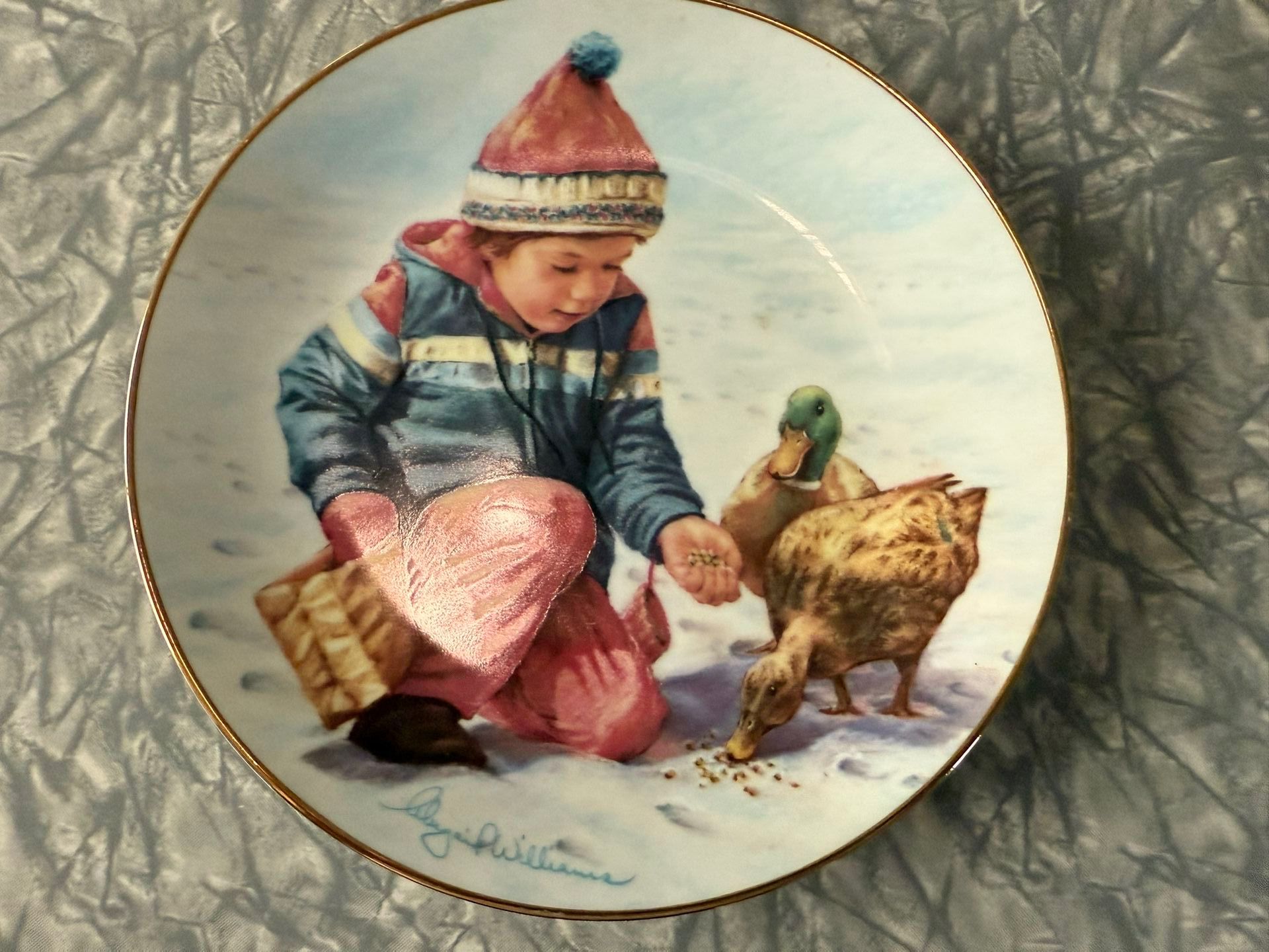 A Handful of Love Limited Series Collectible Plate Art By Debbie Williamson For The Hamilton Collection