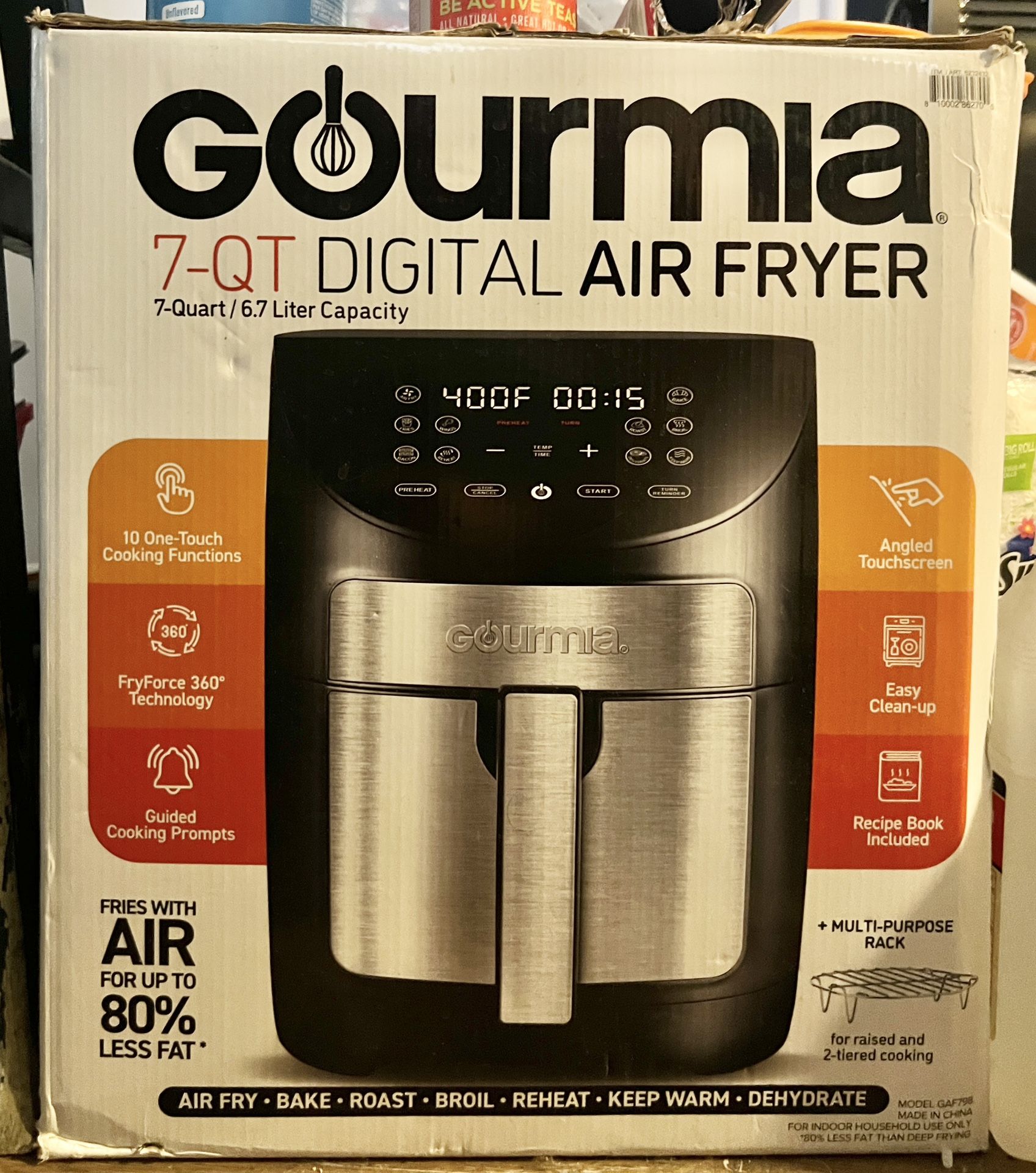 Gourmia GAF798 7 Quart/6.7 Liter Digital Air Fryer