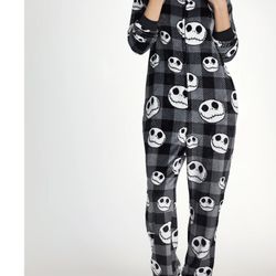 Disney Women’s Nightmare Before Christmas Union Suit with Hood Size M New