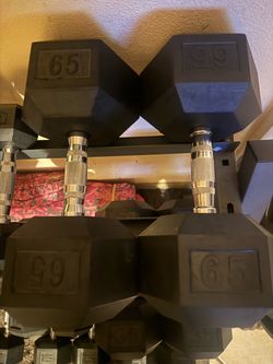 Pair of 65lb Dumbbells