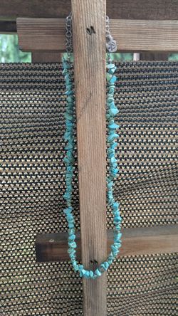 You and I Turquoise and silver necklace