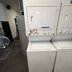 Frigidaire Gas/Electric Dryer And Washer Stacked Unit In Excellent Conditions With 4 Months Warranty And Delivery Available 