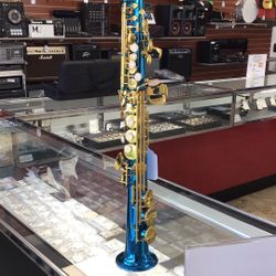 Lararro LZR300SS Blue Straight Soprano Sax 