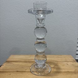 Studio Crystal by Studio Silversmiths 10.5” tall, Crystal Votive Sz Candleholder