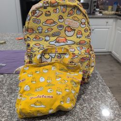 Gudetama Backpack And Small Purse