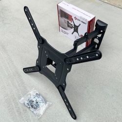 New $19 Full Motion TV Wall Mount for 17-55” TVs Swivel and Tilt Bracket VESA 400x400mm, Max weight 66 Lbs
