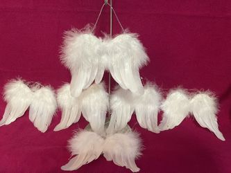 Set of 6 White Feather 5” Angel Wings For Crafting Plush Doll Accessory Christmas Ornaments