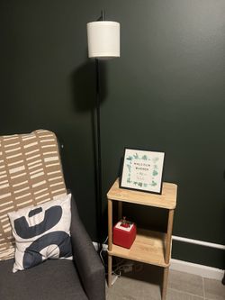 Black Lamp With White Shade