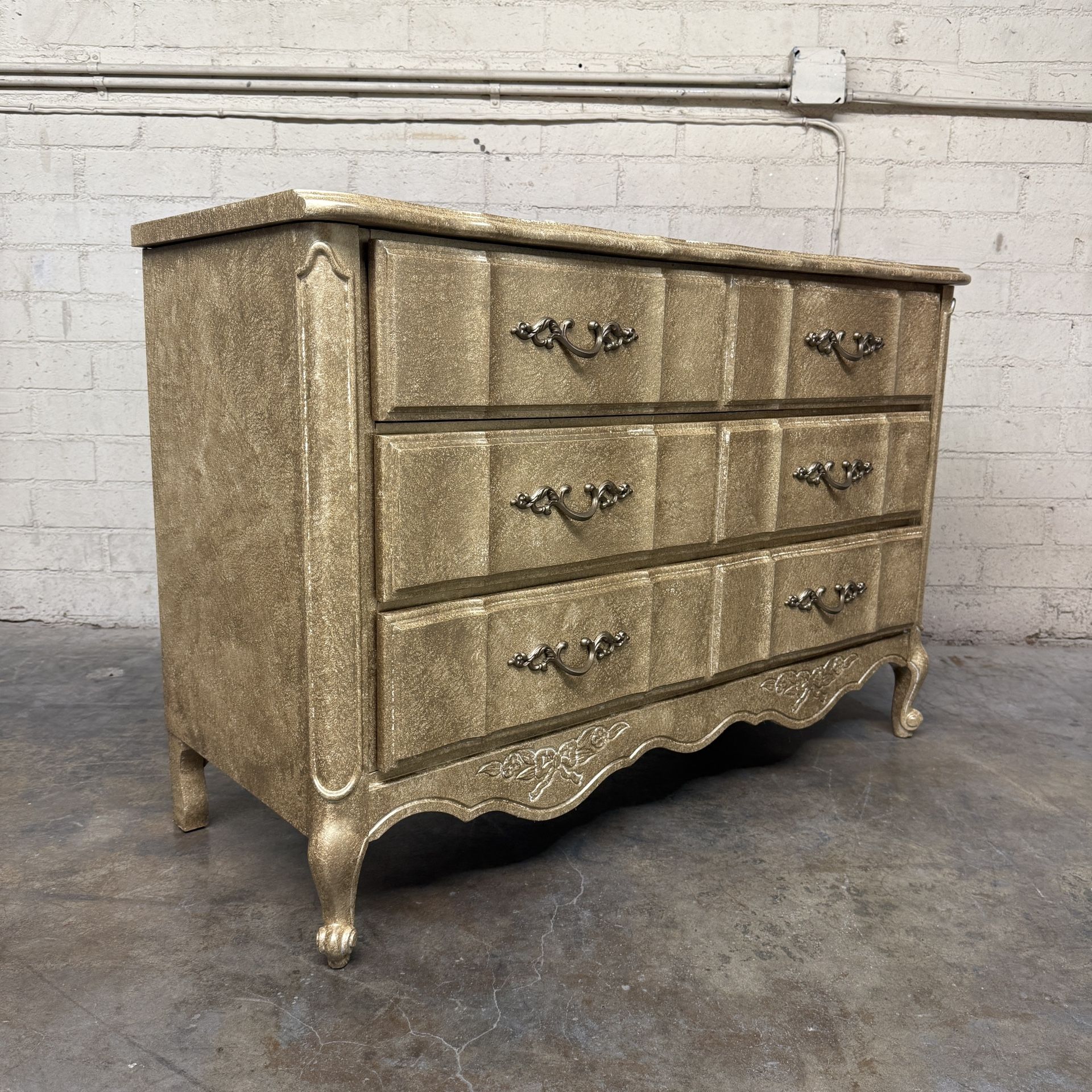 Delivery is available vintage solid wood dresser with 3 large storage drawers $490 OBO! 