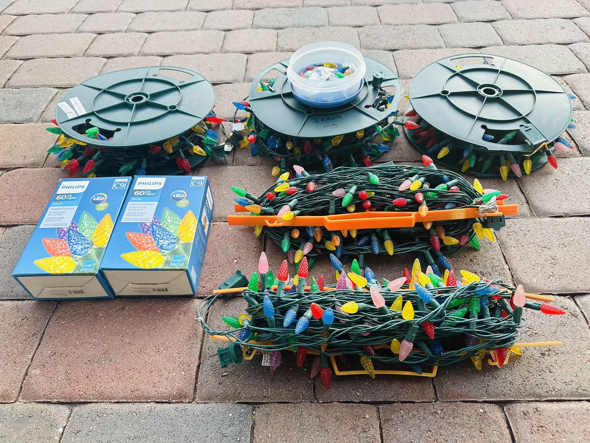 13 Phillips C6 22 Foot Long Xmas String Light Strands