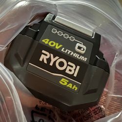 RYOBI 40V Lithium-Ion Battery Pack.  5Ah.