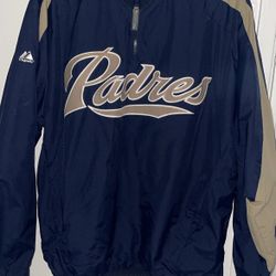 Padres 90s 2000s Quarter Zipper Windbreaker 