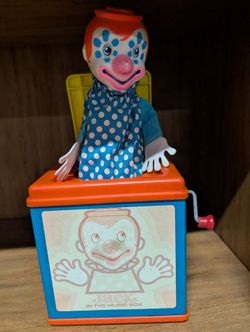 Vintage 1976 Mattel Jack in the Box Clown Toy – Crank DOES NOT WORK