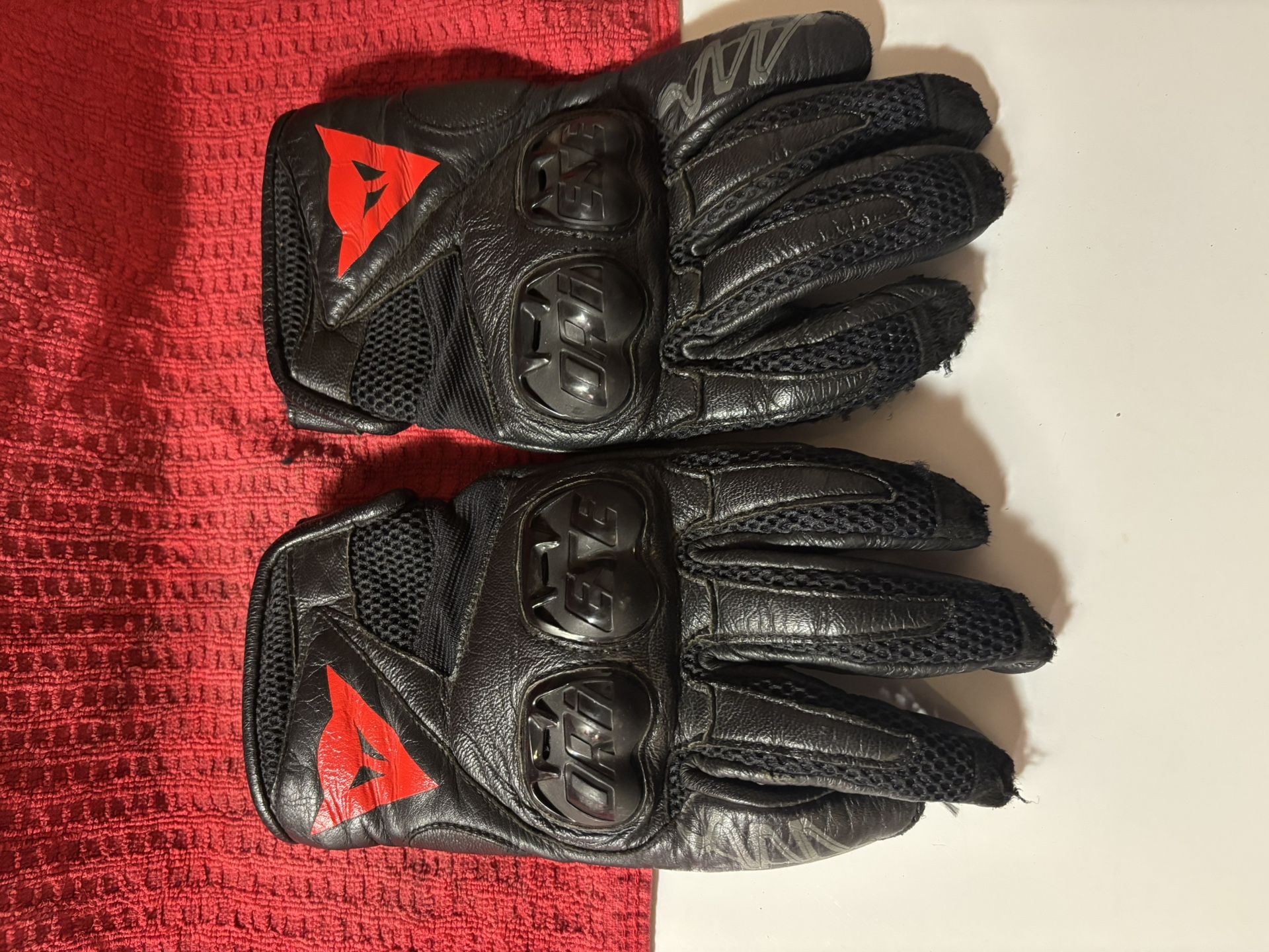 Dainese Mig C2 Motorcycle Black Leather Gloves