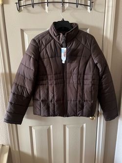 BUBBLE JACKET ATHLETIC WORKS Brown Water Resistant- Size M ( 8/10 )