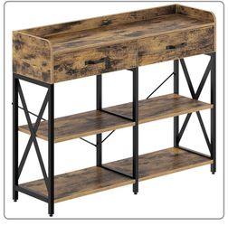 Rolanstar Console Table with Drawers and Shelves