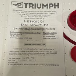 Triumph Air Hockey Table