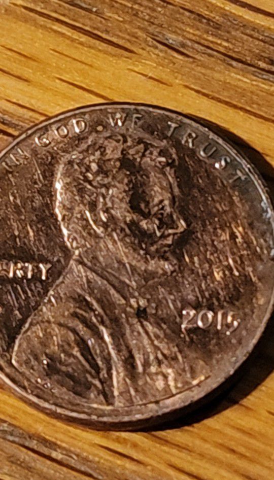 2015 Penny With Multiple Errors