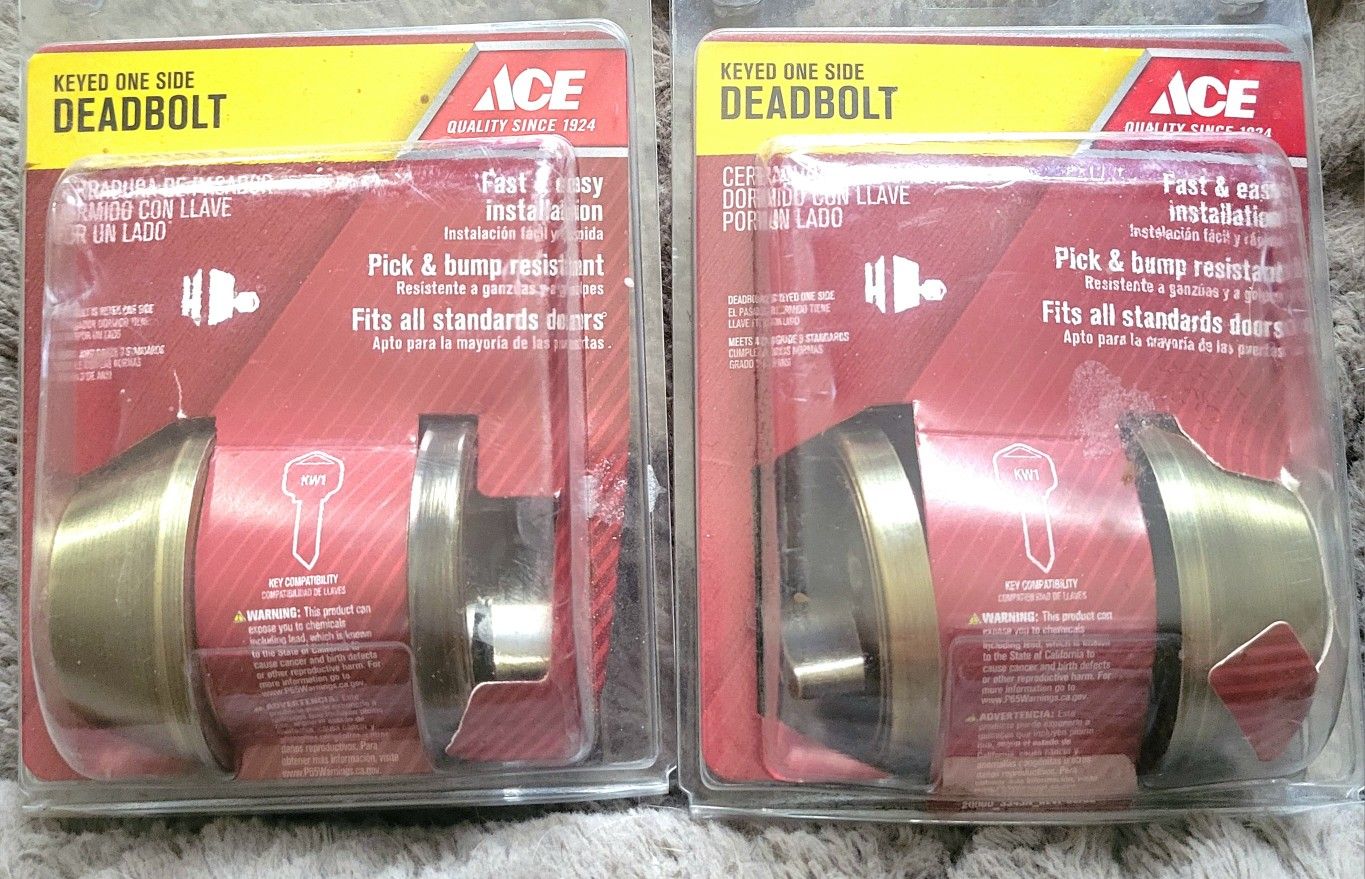Ace Hardware Deadbolt One Sided W Keys NEW