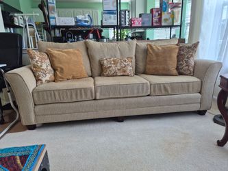 Beige Sofa Set with pillows