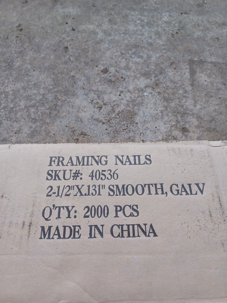 2 1/2 framing nails