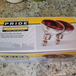 3 Boxes Of 2 Pack Producers Pride Red Heat Bulbs