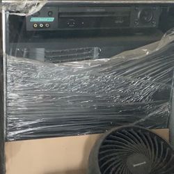 Glass Entertainment Center With Stereo 